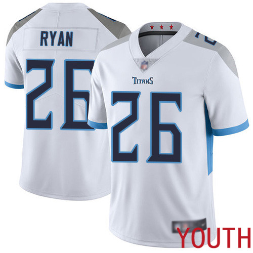 Tennessee Titans Limited White Youth Logan Ryan Road Jersey NFL Football #26 Vapor Untouchable->youth nfl jersey->Youth Jersey